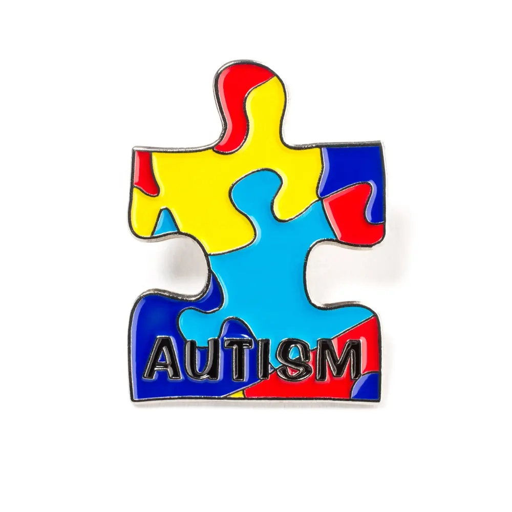 Autism Awareness Herzförmige Puzzle Emaille Pin, Willkommen Custom Design