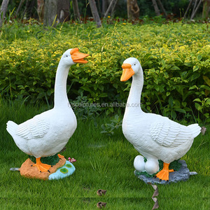 Wholesale <strong>Large</strong> <strong>White</strong> Resin Swan Big Goose Garden Decorative Sculpture - Product Image 3
