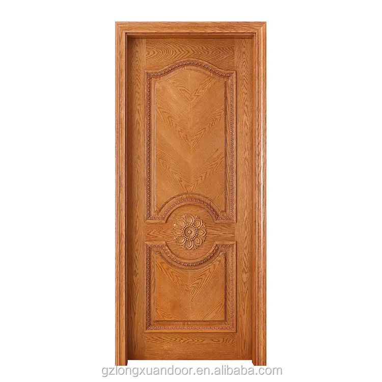 Puertas interiores de madera maciza de roble auténtico, último diseño, tallado, 100%
