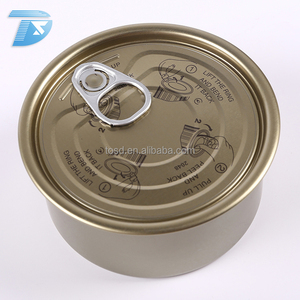 185 克圆形批发印刷 2 件金属金枪鱼马口铁食品级罐头鱼罐头罐头 - Product Image 1