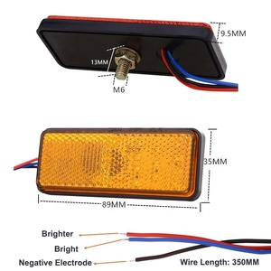 オートバイ用ユニバーサル高品質PMMA/ABSIP68防水長方形5W12VLEDリフレクター