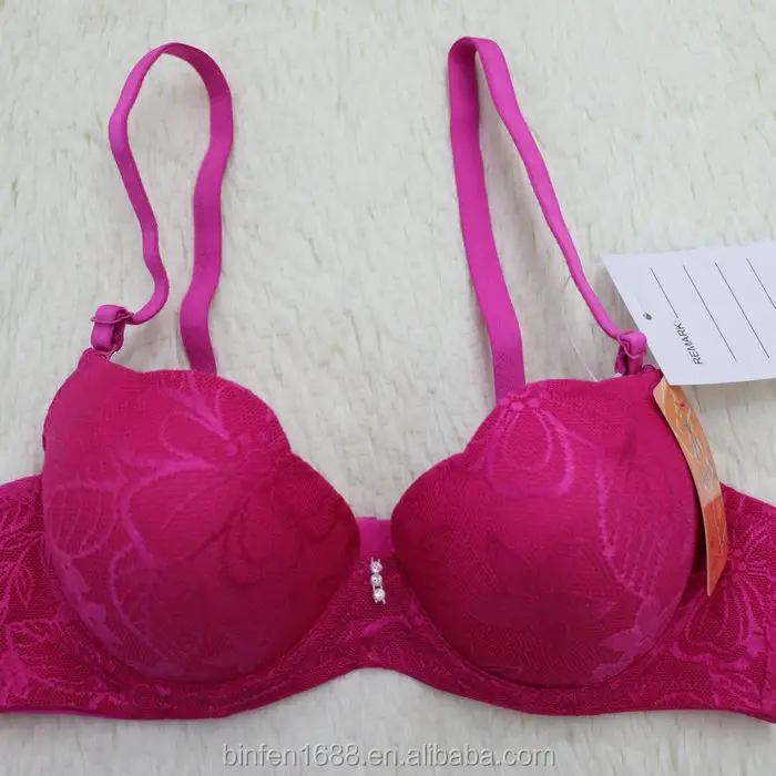 Jeunes filles rose rouge sous-vêtements soutien-gorge en dentelle sexy sous-vêtements