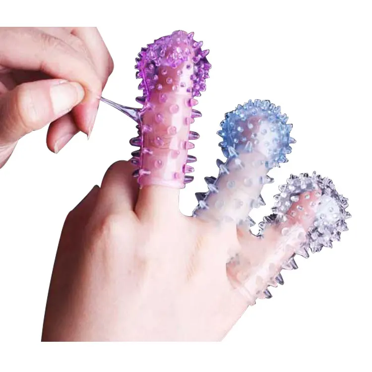 Soft confortável sexo brinquedo dedo manga estimulador g spot Finger cover estimulador para as mulheres