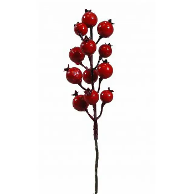 Palito de morango artificial em vermelho, arranjo floral artificial