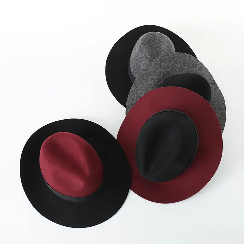 Sombreros Fedora de fiesta de dos tonos para mujer, urbano, venta al por mayor