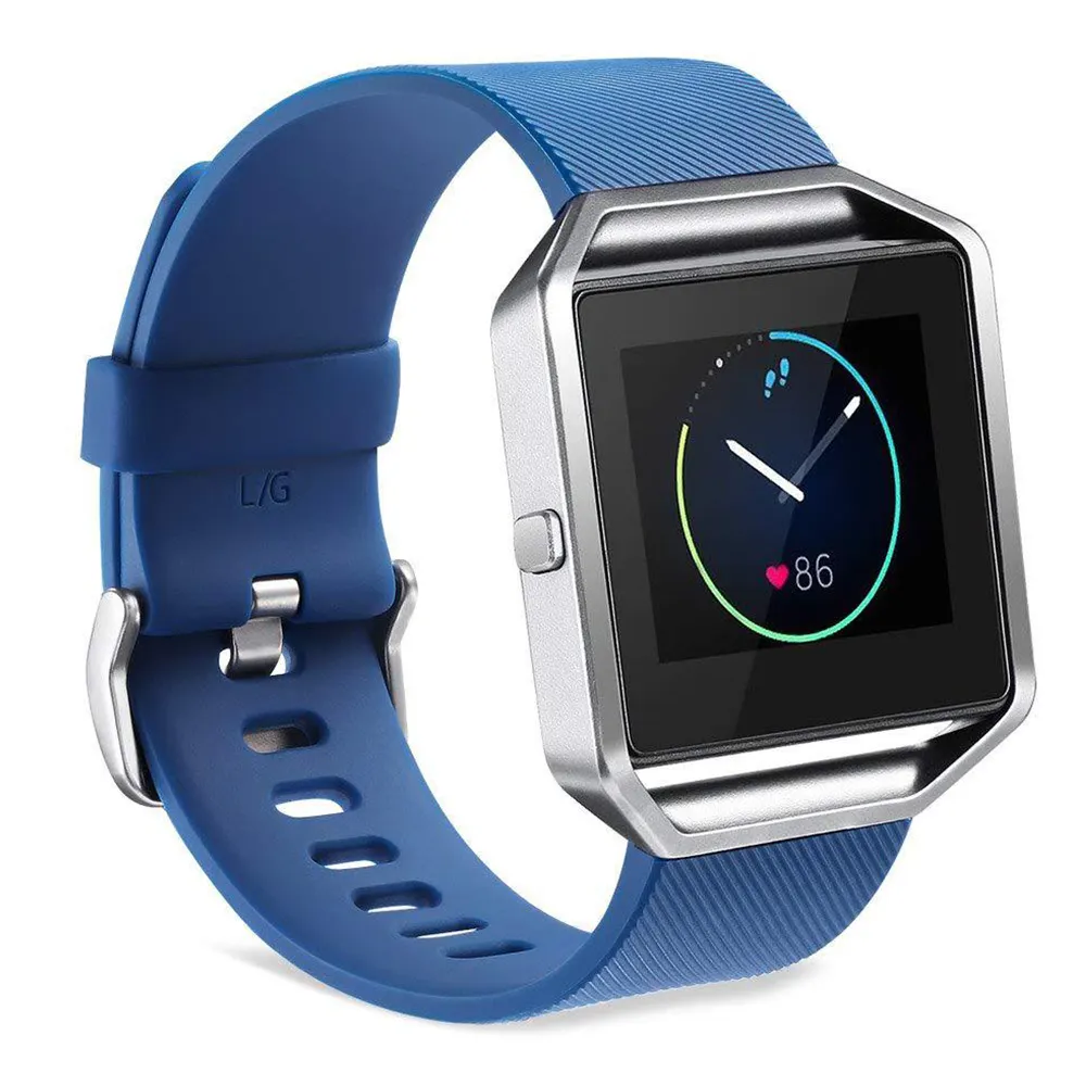 2021 नई फैशन नरम स्मार्ट घड़ी बैंड Fitbit के लिए अकवार के साथ 2 ब्लेज़ 316L स्टेनलेस स्टील कस्टम लोगो स्वीकार रबर wristband