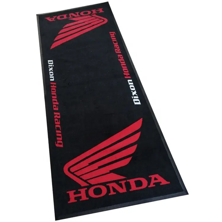 Custom printed motorcycle logo motorrad garage mat