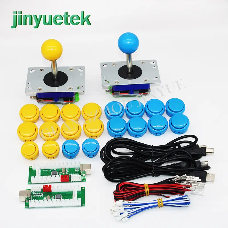 Kit de paquetes de piezas de Arcade con Joystick botón interruptor botón caja de juego 4 PCB de juego para construir máquina de Arcade de 3 lados