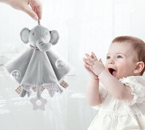 <strong>Beautiful</strong> and Lovely Design Baby Teddy Bear Blanket Toy <strong>Plush</strong> Comforter Blanket with Teether - Product Image 2