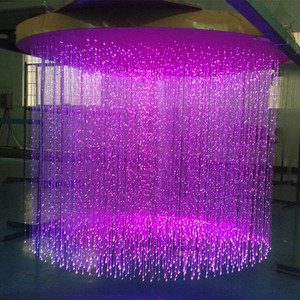 Night Club bar Salon Single Full Color Fiber Optic Chandeliers Ceiling Crystal <strong>Lighting</strong> - Product Image 1