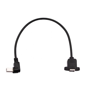 <strong>USB</strong> Type B Male <strong>USB</strong> B Female Cable Right Angle <strong>Printer</strong> Panel Mount Extension PVC Braid for Camera <strong>Computer</strong> Scanner <strong>Printer</strong> Sync
