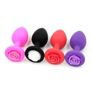 玫瑰花硅胶软肛门塞屁股男女同性恋性玩具