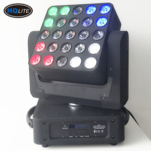 פיקסל שליטה 25 ראשי 4-in-1 מטריקס <span class=keywords><strong>LED</strong></span> הזזת ראש אור שלב רקע מסיבת חתונה