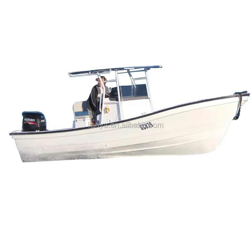 Liya-barco de pesca comercial, panga de fibra de vidrio, 4-7,6 m