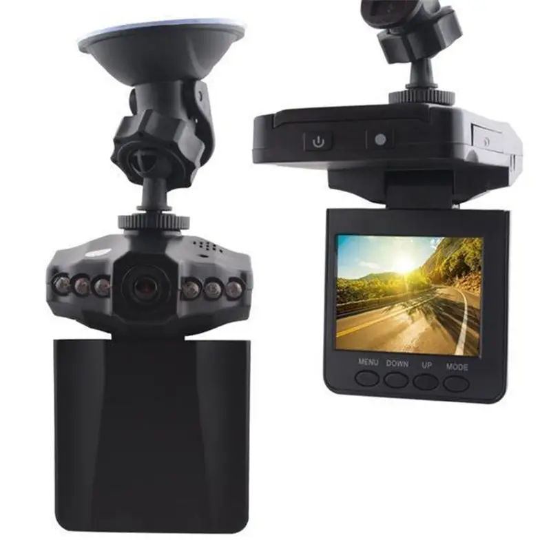 Автомобильный видеорегистратор H198, 2,2 дюйма, поворот на 270 градусов, 6 ИК-светодиодов, циклическая запись, видеорегистратор с камерой