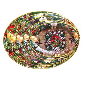 工厂定制板椭圆形手工廉价装饰圣诞供应托盘 - Product Image 6