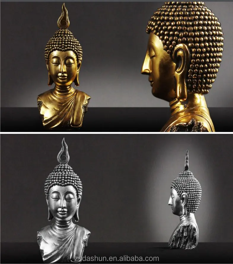 Estatua de Buda dorado para decoración del hogar