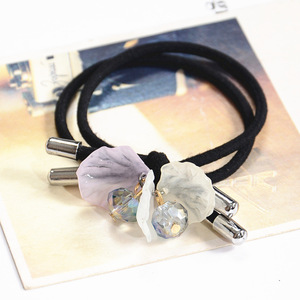 Factory Price <strong>Bow</strong> <strong>Elastic</strong> Hair Tie for Girls <strong>With</strong> Crystal Beads C-hb239