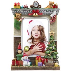 ポリレジンフォトフレーム<span class=keywords><strong>5</strong></span> "× <span class=keywords><strong>7</strong></span>" Light Up Christmas Picture Frame