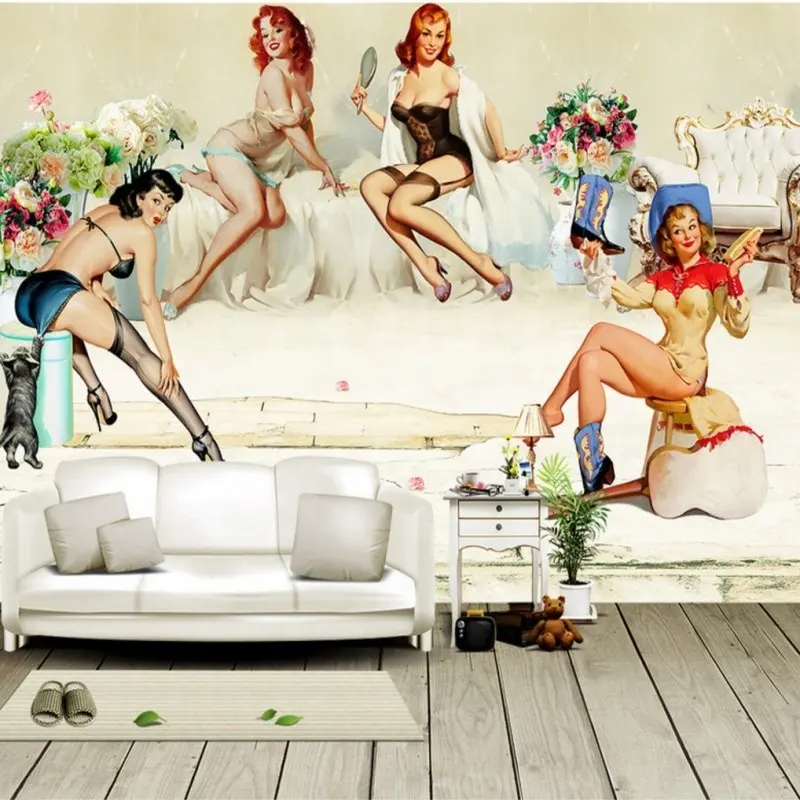 Jeil Wallpaper Kecantikan Lukisan Minyak Stereo Tubuh Manusia 4D Wallpaper UEA Lady Desain Wallpaper