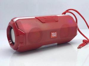便携式10w无线扬声器，带发光二极管灯迷你TG143音箱，支持家用蓝牙扬声器的TF USB AUX调频1200毫安时