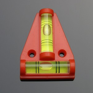 T Type Spirit <strong>Level</strong> Measurement Instrument Triangular Plastic <strong>Level</strong> Indicator Shell Black Red Orange