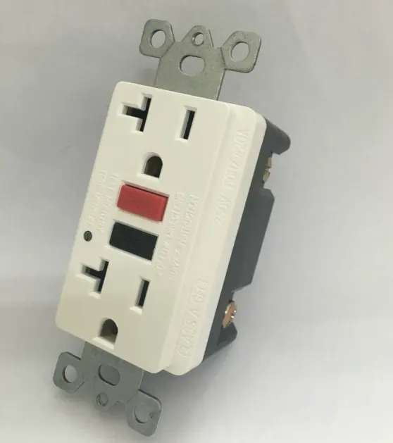 Tomada de circuito interruptor de parede, saída de 220v gfci 250v, duplex receptáculo, saída elétrica, soquete de parede