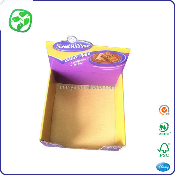 China Experienced Shelf Ready Packaging Tear Away Counter Paper Display Box Children's Toy Cosmetic Display Box