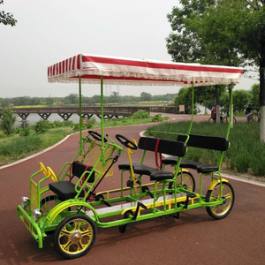 観光自転車を見るための新しいスタイルの4人用ホイールサリー高級タンデムバイク - Product Image 4