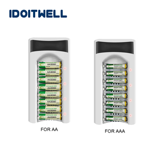 8 yuvaları AAA AA pil şarj cihazı 2.4V Nimh şarj edilebilir pil hızlı şarj NI-CD Aa Aaa Ni-Mh pil şarj cihazı - Product Image 2