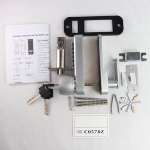 ปลอดภัย Zamak กลปุ่มกดล็อคประตูดิจิตอลที่มีลูกบิดและกุญแจ - Product Image 4