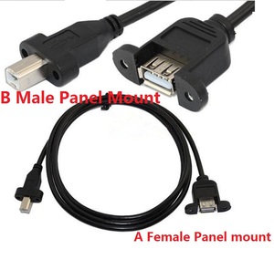 免费样品快速下降运输USB 2.0 b型母面板安装电缆角度微型usb电缆