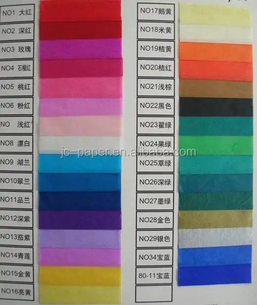 Kertas Tisu Crepe 14gr 17gsm 30gsm Warna Cerah