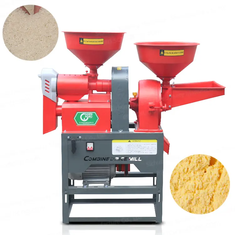 DAWN AGRO Mini Rice Mill Machine Making Flour Rice Mill Combined Pulverizer