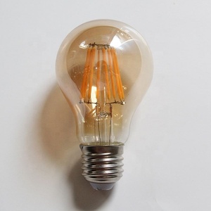A19 E27 6W 2700k sıcak beyaz <span class=keywords><strong>LED</strong></span> filament Edison tarzı ampul