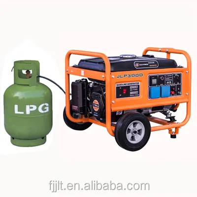 Tanque de combustible grande de 2kW, generador de gasolina y Gas líquido, precio JLP 3000