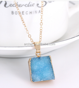 สร้อยคอหินธรรมชาติอำพัน,สร้อยคอจี้เครื่องรางกึ่งมีค่าอาเกต - Product Image 5
