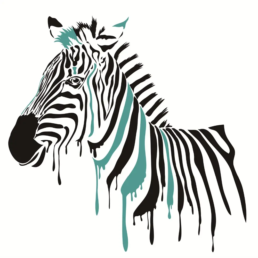 Rifornimento della fabbrica di nuovi prodotti zebra pop-pittura a olio di arte su tela di canapa