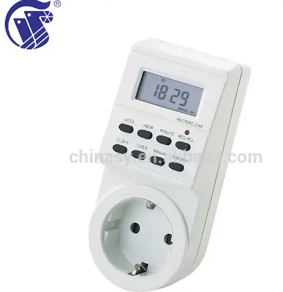 Temporizador de enchufe eléctrico de alta calidad, 220-240V CA, blanco, precio Favorable