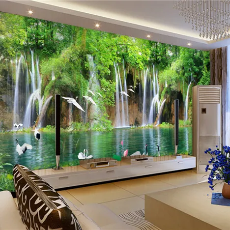 عالية الجودة مخصصة حجم خلفيات الطبيعة المناظر الطبيعية غرفة المعيشة جداريات حائطية تصميم
