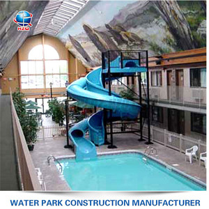 Creare un parco acquatico scivolo d'acqua per la famiglia piscina in vendita + spirale slide aperto