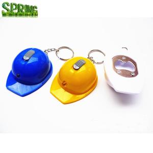时尚3合1安全帽头盔形状led钥匙扣/安全帽钥匙扣，带开瓶器 - Product Image 6