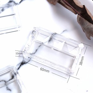 OEM Makeup Verpackung transparente Kunststoff Rechteck Lidschatten behälter leere Augenbrauen Fälle bilden Lidschatten-Palette