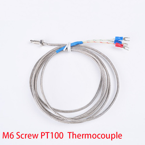 Pt100 parafuso termopar m6 parafuso pt100, <span class=keywords><strong>sensor</strong></span> de temperatura pt100 rosca resistência térmica