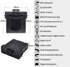 CST 4G עמיד למים gps tracker קלט GPS מכשיר מעקב עם G-חיישן מנוע לשתק
