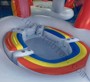 6 Personen aufblasbare Rainbow <span class=keywords><strong>Unicorn</strong></span> <span class=keywords><strong>Pool</strong></span> <span class=keywords><strong>Float</strong></span> Gigantische aufblasbare Party Bird Island