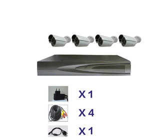 Securityカメラシステム720ドームカメラ屋外キット<span class=keywords><strong>4CH</strong></span> <span class=keywords><strong>AHD</strong></span> cctv dvrキット