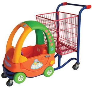 キッズショッピングトロリー/子供のお気に入りのミニ食料品ショッピングカート旗付き
