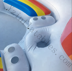6 Personen aufblasbare Rainbow <span class=keywords><strong>Unicorn</strong></span> <span class=keywords><strong>Pool</strong></span> <span class=keywords><strong>Float</strong></span> Gigantische aufblasbare Party Bird Island
