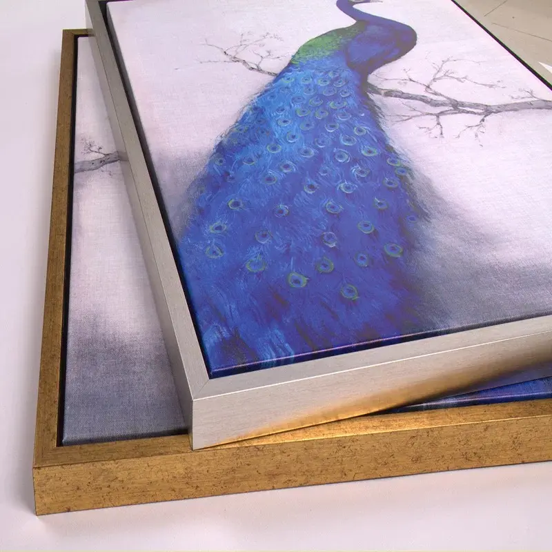 สไตล์โมเดิร์นและกรอบศิลปะ3D ภาพวาดสีน้ำมันบนงานศิลปะผ้าใบ